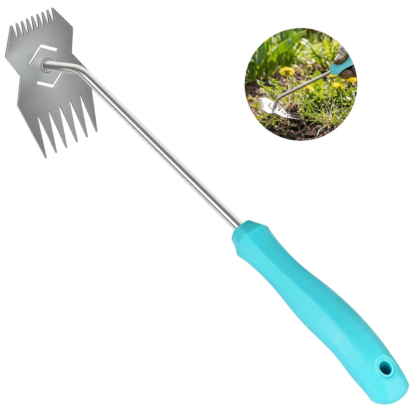 JRKJQBV Garden Weed Tool,2026 Portable Gardening Tools,Adopting Ergonomic Handle Design,Stainless Steel Weeding Tools,Hand Weeder Tool Suitable for Farm Planting,Gardening