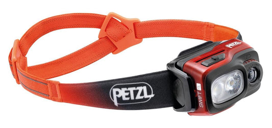 PETZL Swift RL Headlamp - Lightweight & Rechargeable 1100 Lumen Headlamp - Orange