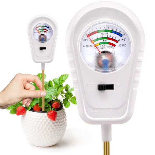 Aenncci Soil Test Kit, 3-in-1 Soil PH Meter, Soil Moisture Meter, Fertility Soil Tester, pH Meter for Soil, Soil Tester for Garden, Farm, Lawn, Indoor & Outdoor Use