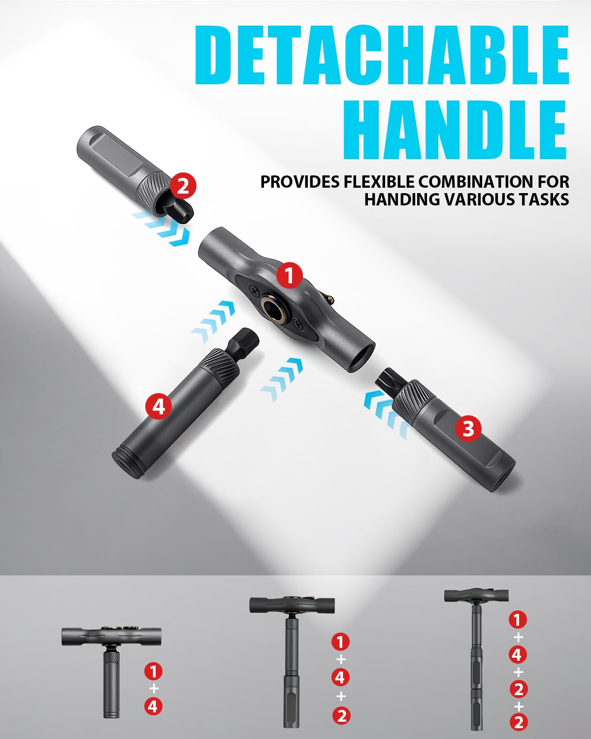 VMAN Ratchet Screwdriver Set, 24 in 1 magnetic Screwdriver sets, S2 Steel Bits, DIY Combination Flexible Shaft, Suitable for Furniture Assembly, Precision Electrical Appliance Repair, Bicycle Tools