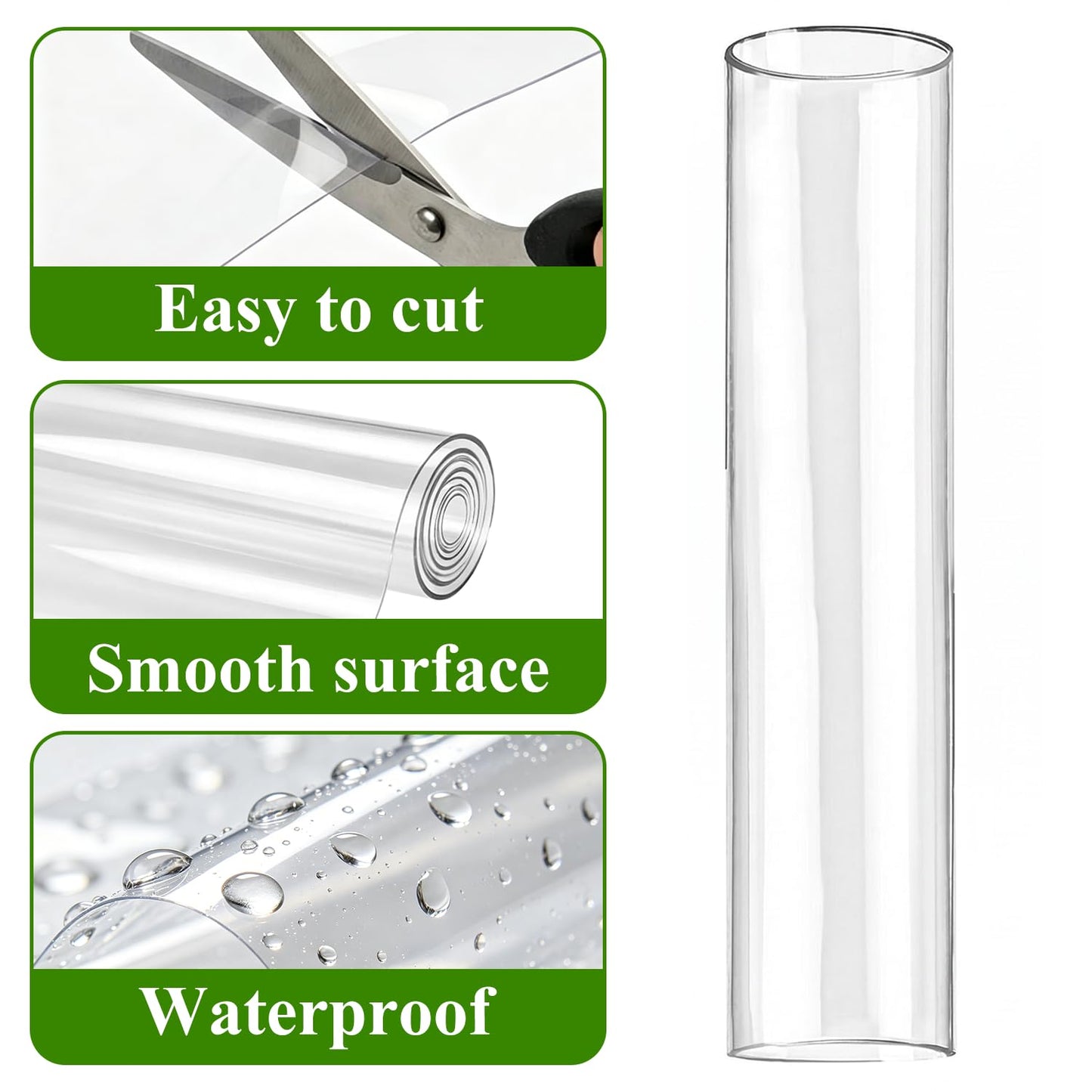 GRETJOB 79" L x 16" W Plastic Tree Trunk Protector Guard, Iguana & Squirrel Baffle for Tree Trunk with 10 Cable Tie and Tape to Protect Damaged Bark, Easy Install Reusable