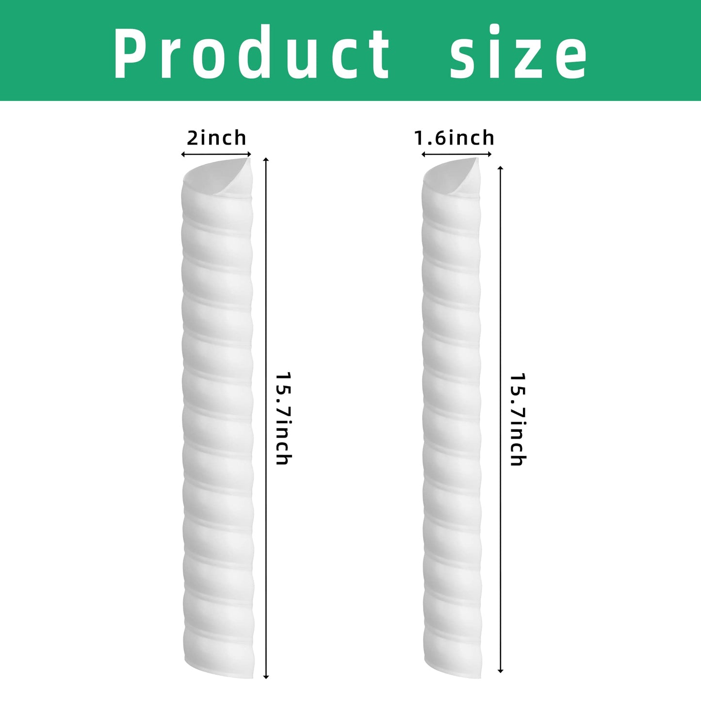 Watayo 6 Pcs Tree Trunk Protector- 2 Size Tree Wraps to Protect Bark- Plastic Spiral Tree Guard- Tree Bark Protector Tube Wraps to Protect Saplings Plants from Deer Rabbit Cats Rodents Mowers
