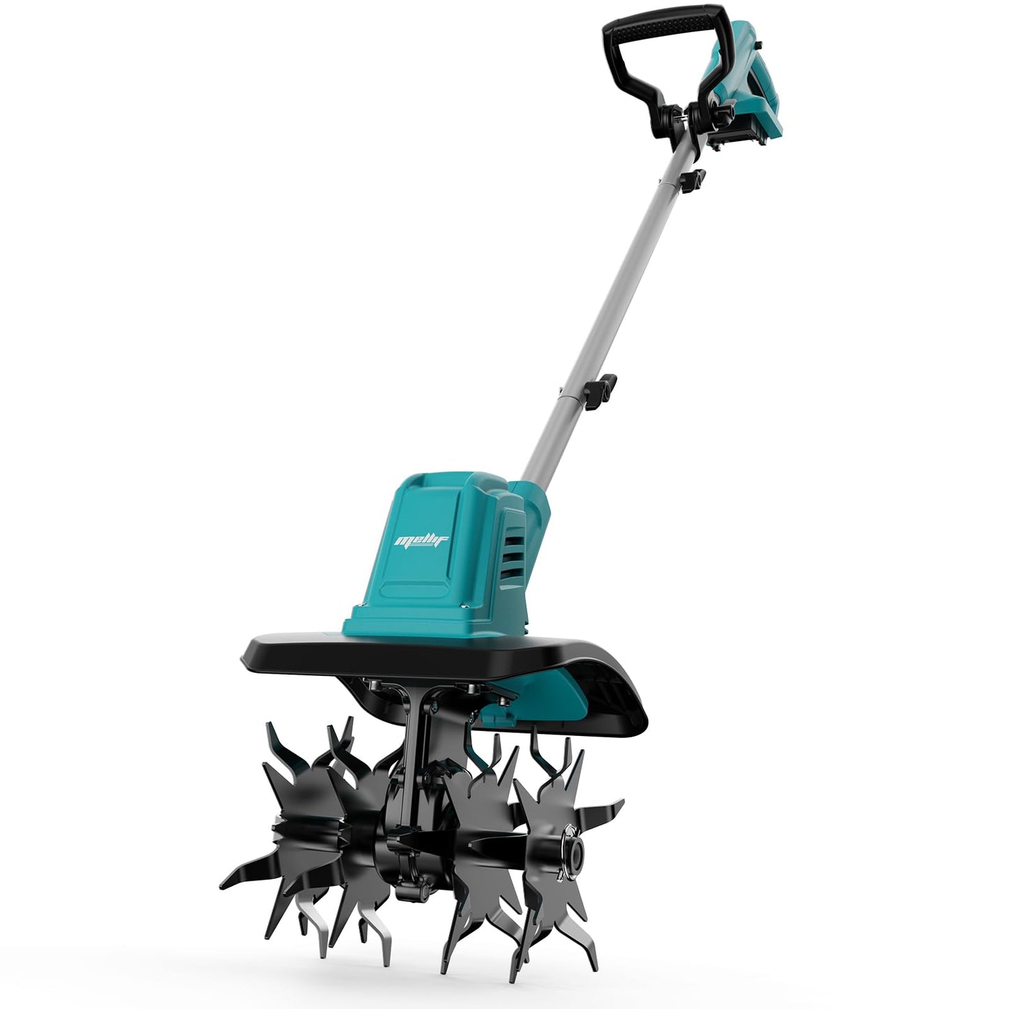 Brushless Cordless Tiller Cultivator Compatible with Makita 18V Battery (Tool Only), Electric Rototiller with 48 Steel Tines, 280RPM,10" Tilling Width,7" Depth Garden Tiller for Gardening/Soil Turning