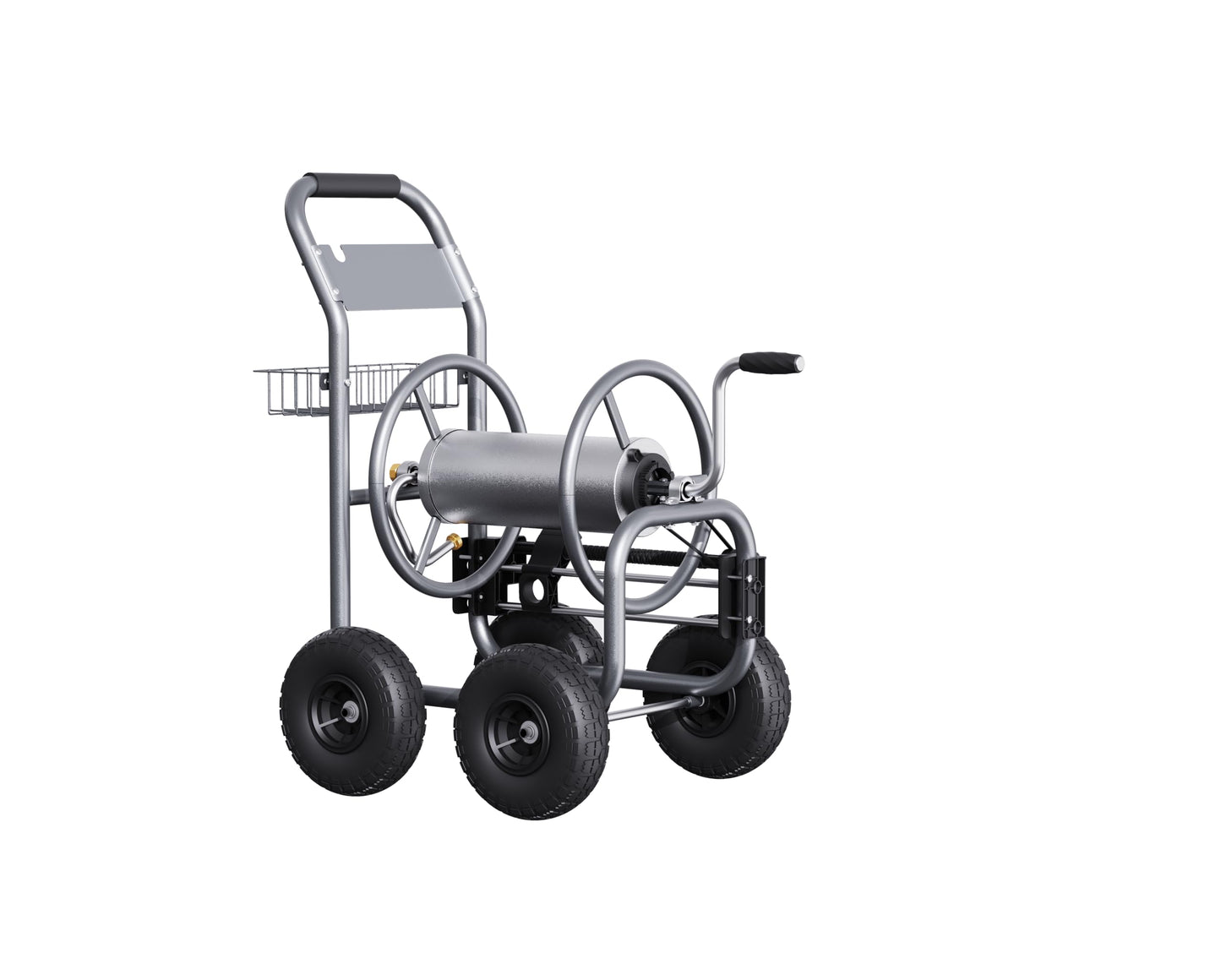Giraffe Tools Garden Hose Reel Cart, Cart with Wheels Heavy Duty, Industrial Hose Reels for Outside, 250-Feet of 5/8" Hose Capacity, Hose Guide Pre-Installed
