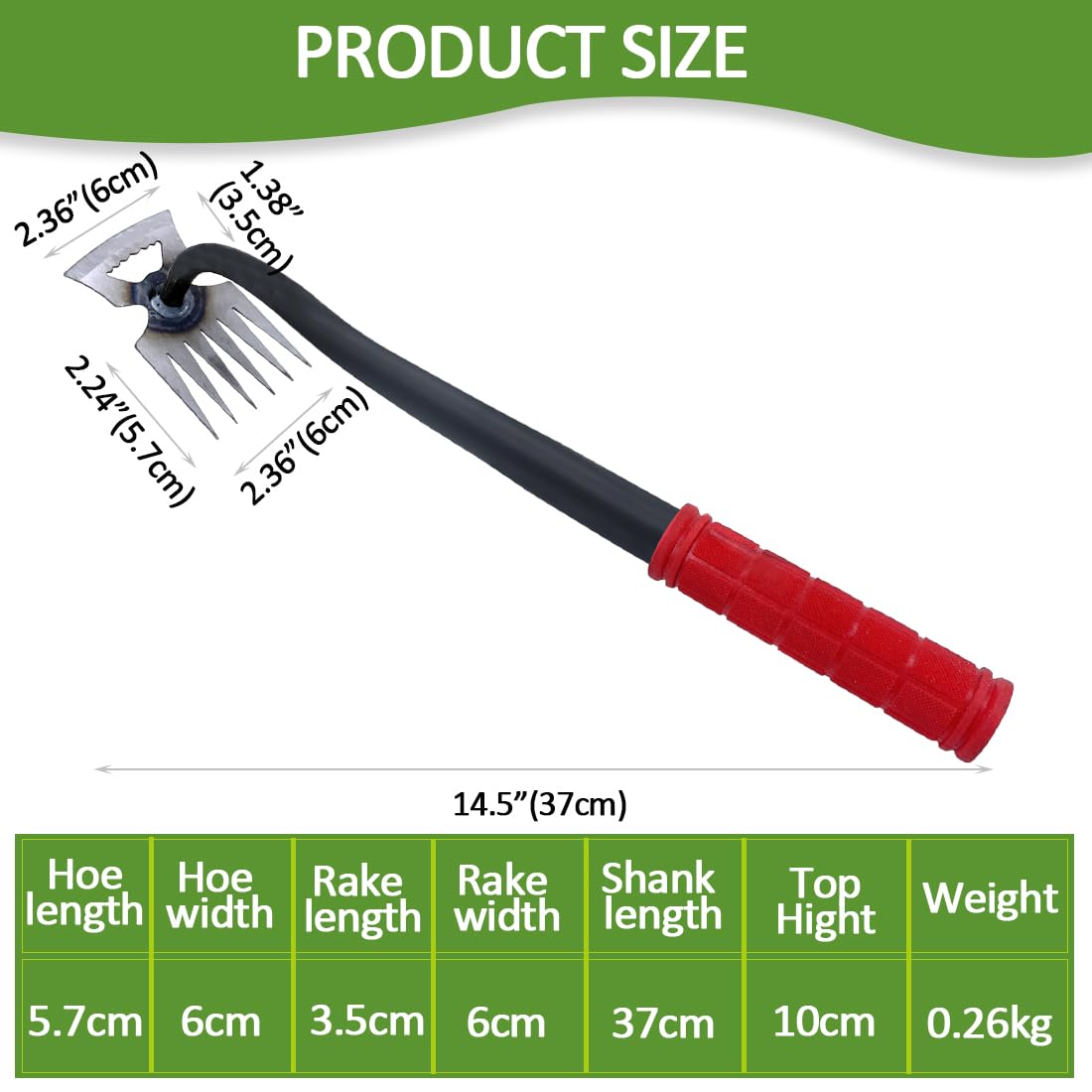 Lehood Weed Remover Tool, Portable Garden Weeder Tool, New Gardening Weeding Tools, for Garden Hand Tools for Vegetable Gardening Backyard Farm Planting & Uprooting Weeding Tool (Rubber Handle)