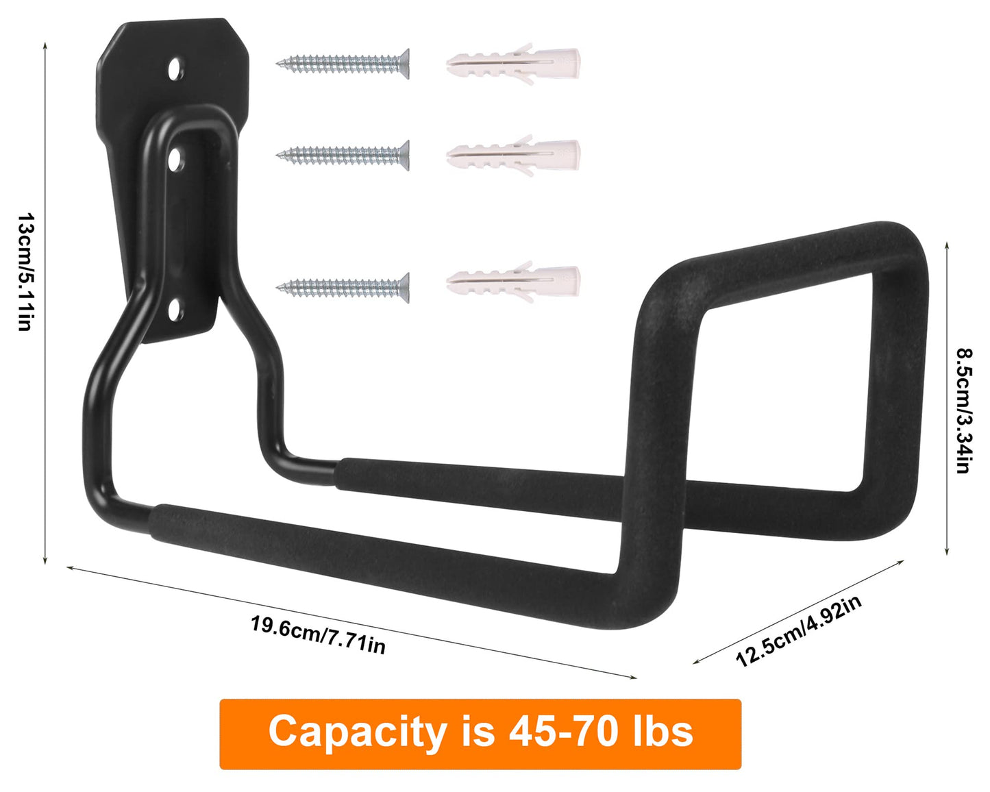 PeoMev Metal Garden Hose Holder - Heavy Duty Hose Hanger Wall Mounted Water Hose Holder for Outside Yard, Sturdy Hose Reel Hose Hooks for Water Hose, Extension Cords