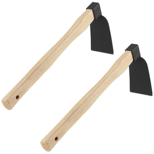 KEILEOHO 2 Pcs 15 Inch Garden Hoe, Hand Hoe Garden Tool, Handheld Hoe Blade Head Hand Hoe for Digging, Loosening Soil, Weeding, Planting