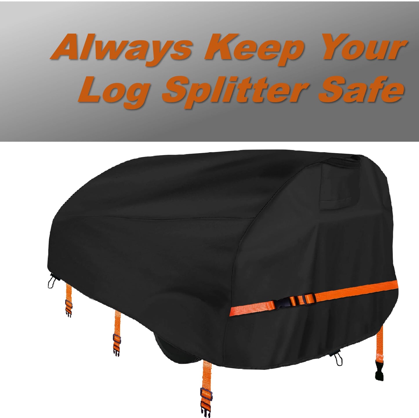 CHENGNAN Log Splitter Cover for 15-45tons Log Splitter (89×45×39 inch), 900D Oxford Cloth,All Weather Protection, Heavy Duty Wood Splitter Cover Wateproof,Black