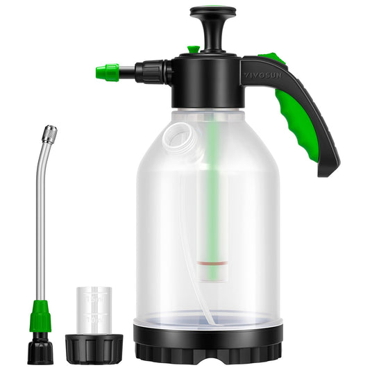 VIVOSUN 70oz Pump Sprayer, Portable Water Spray Bottle for Spraying Plants, Flowers, Weeds and Cleaning, Hand Pump with Side Filling Port, Measuring Cup, Adjustable Nozzles