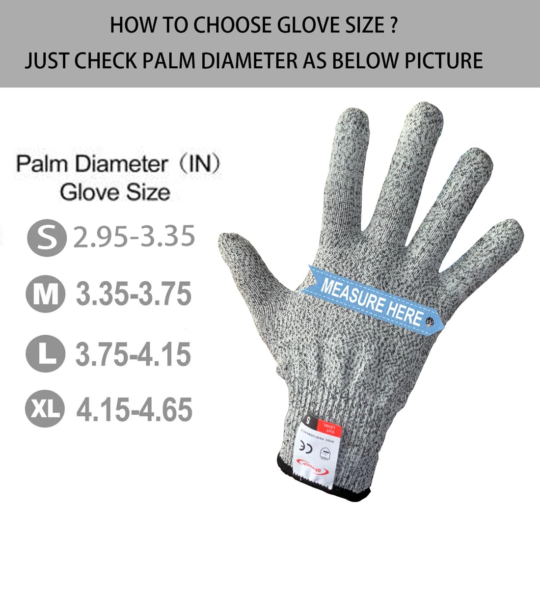 ohsuni Cutting Gloves, 2 Pairs of Cut Resistant Gloves Food Grade, Cut Resistant Gloves for Kitchen, Oyster Shucking, Fish Fillet Processing, Carving Wood and Gardening(Medium-Grey)