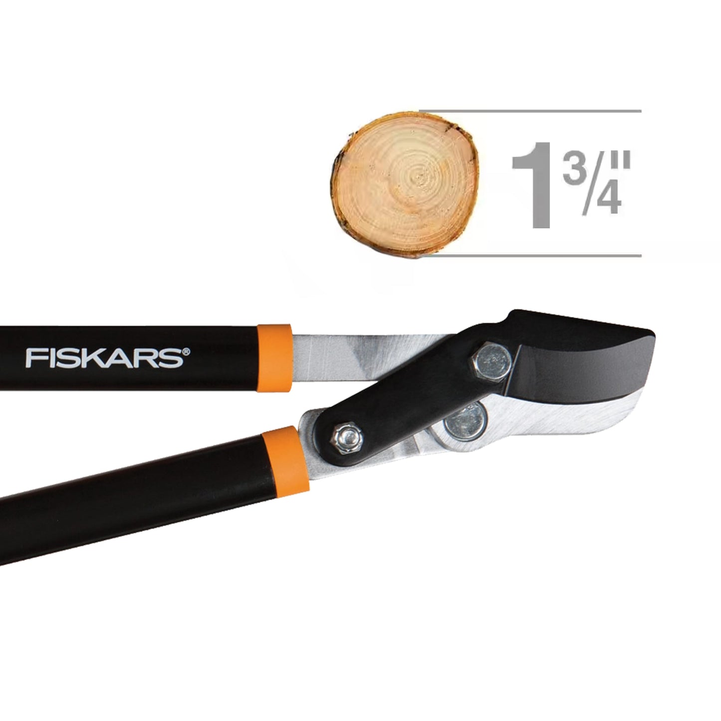 Fiskars 28-Inch Power-Lever Garden Bypass Lopper and Tree Trimmer, Sharp Precision-Ground Steel Blade for Cutting Branches up to 1.75-Inch Diameter