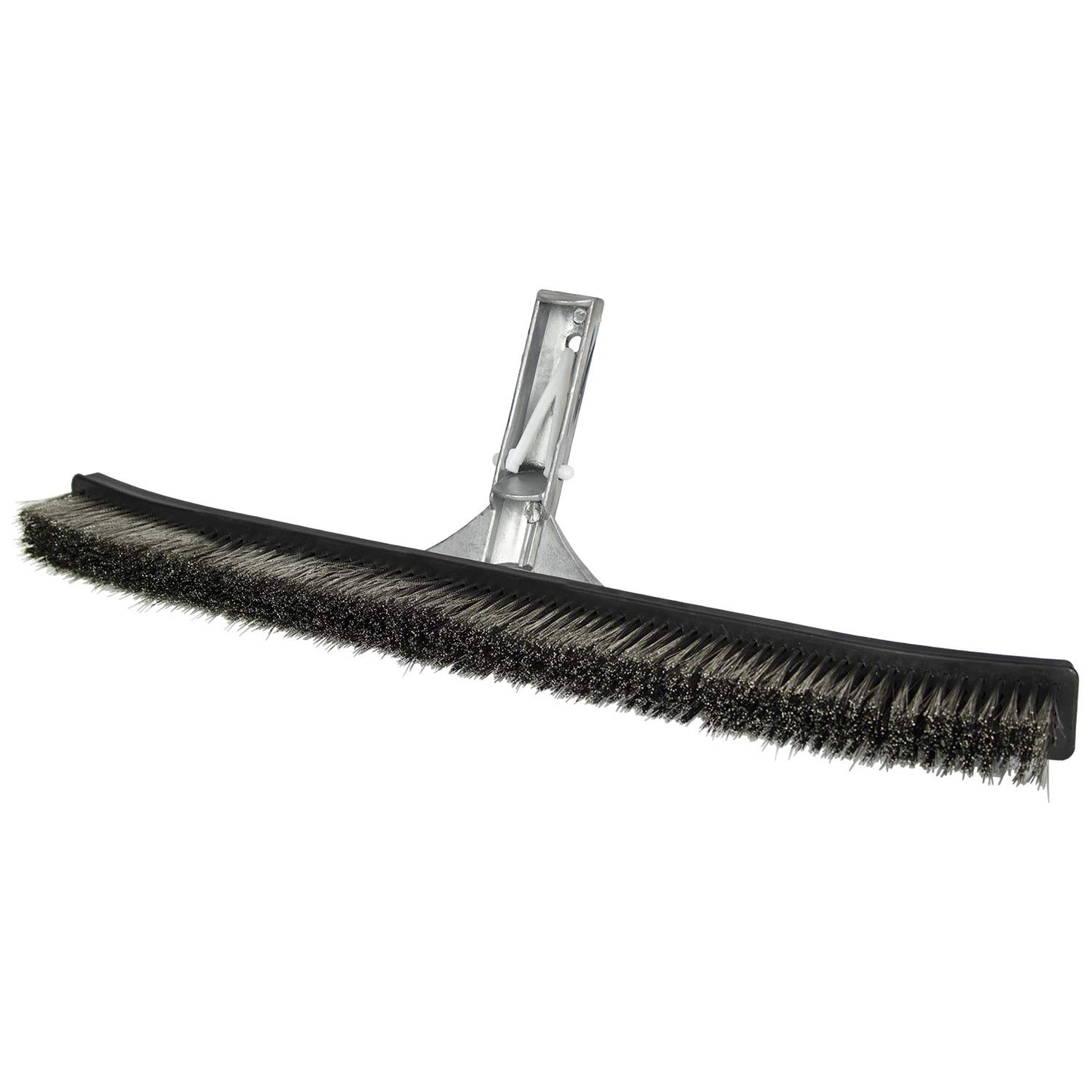 Poolmaster 18-Inch Stainless Steel Pool Algae Brush, Heavy-Duty Aluminum Back, for Gunite Concrete Pools and Spas, Wide Head for Fast Wall and Floor Cleaning