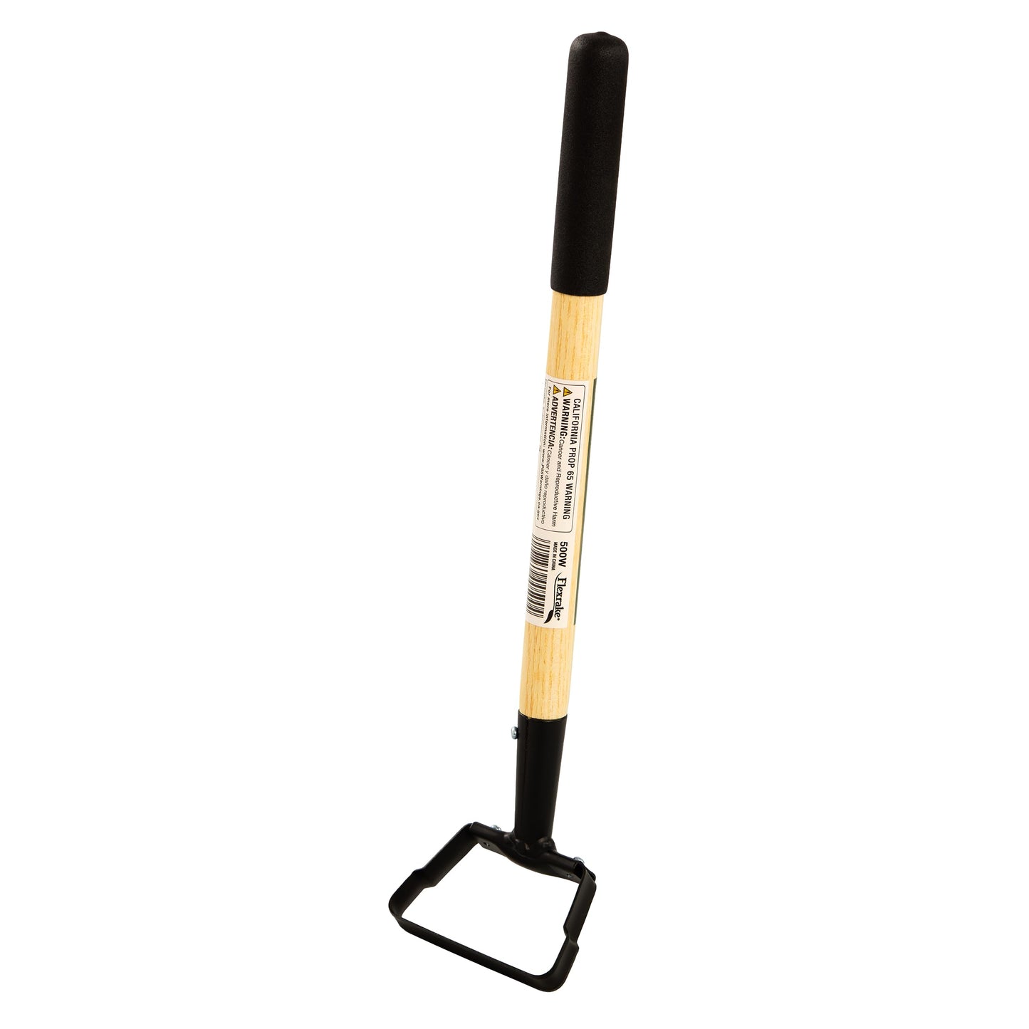 Flexrake Hula Hoe 500W Hand Weeder – 16 Inch Oscillating Stirrup Hoe Garden Tool, Wood Handle with Rubber Grip, Manual Weed Cutter & Cultivator for Flower Beds, Vegetable Gardens & Soil Loosening Tool