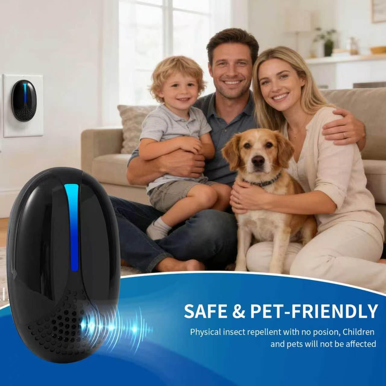 2026 Upgraded Ultrasonic Repeller Pest Indoor, Mouse Traps Repellent Insect Plug in, Pest Control Ant,Roach,Rodent, Mouse, Bugs, Mosquito, Spider, for Home, Office, Store 3 Mode Switching, 6 Packs