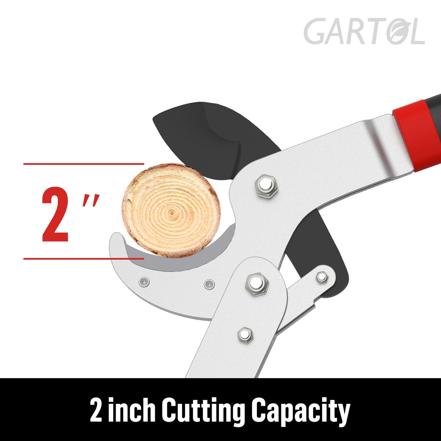 GARTOL Heavy-Duty Anvil Lopper, 29" Tree Pruning Shears, with a Spare SK5 Steel Blade, Compound Action for Effortless Cutting 2″ Branch, Ergonomic Non-Slip Handles, Durable Garden Branch Cutter