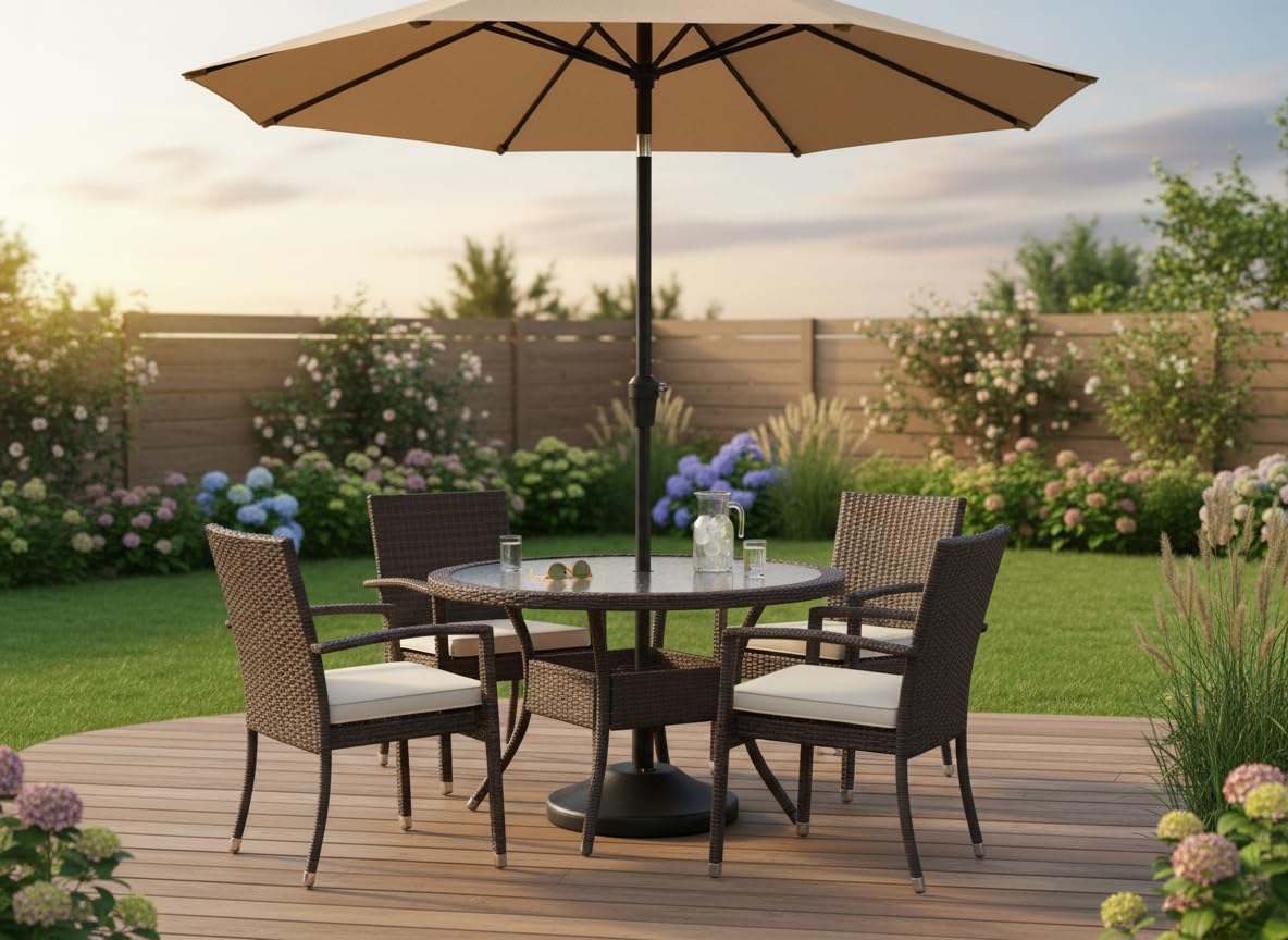 US Weight 30 Pound Umbrella Base - Weighted Umbrella Base for Use with Patio Table – Heavy Duty Base- Made in The USA