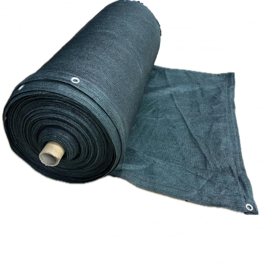 Farm Plastic Supply - 80% Green Shade Cloth Hemmed and Grommeted - Mesh Fabric for Fence Privacy Screen, Garden Shade, Shade Cloth Rolls, Wind Screen (6' x 10')