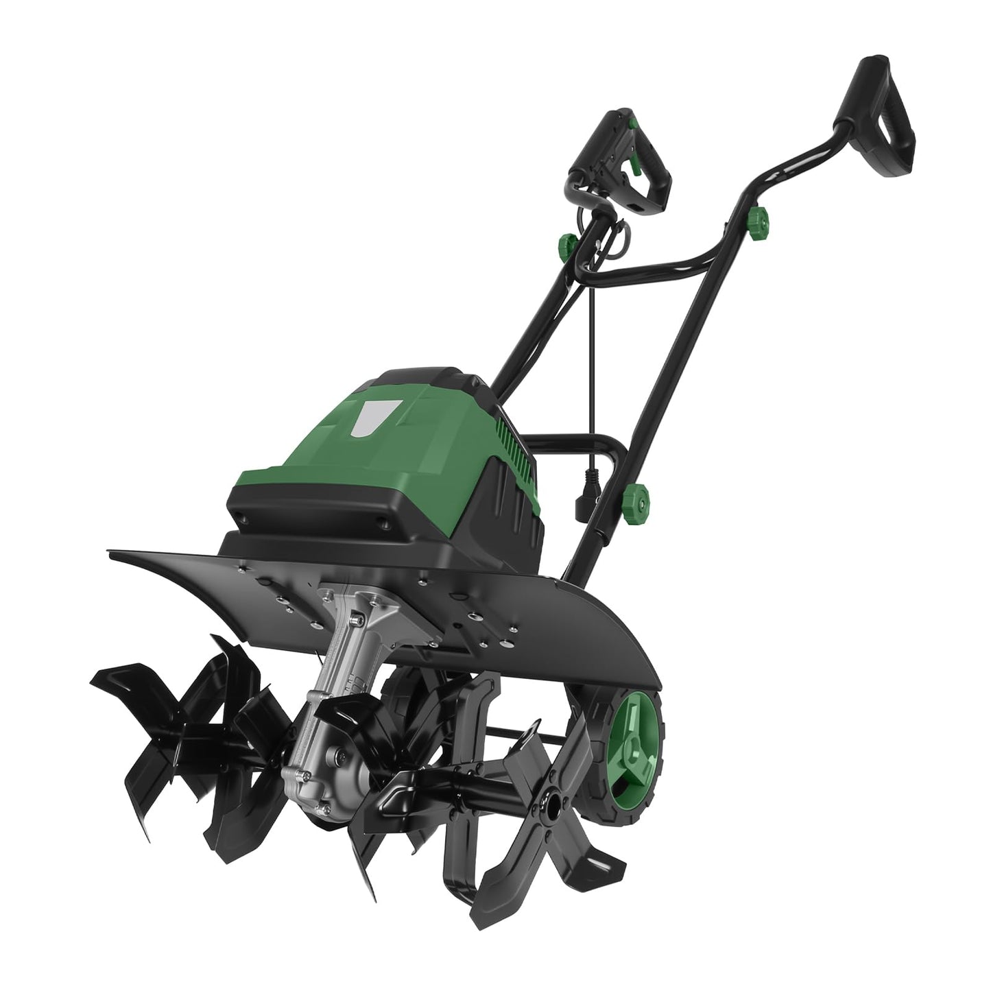 18-Inch Electric Tiller Cultivator, LAZYLAND 15A 380RPM Corded Rototiller with 9-Inch Tillling Depth, 6X4 Steel Tines for Garden/Lawn/Yard/Soil Aeration/Soil Cultivation