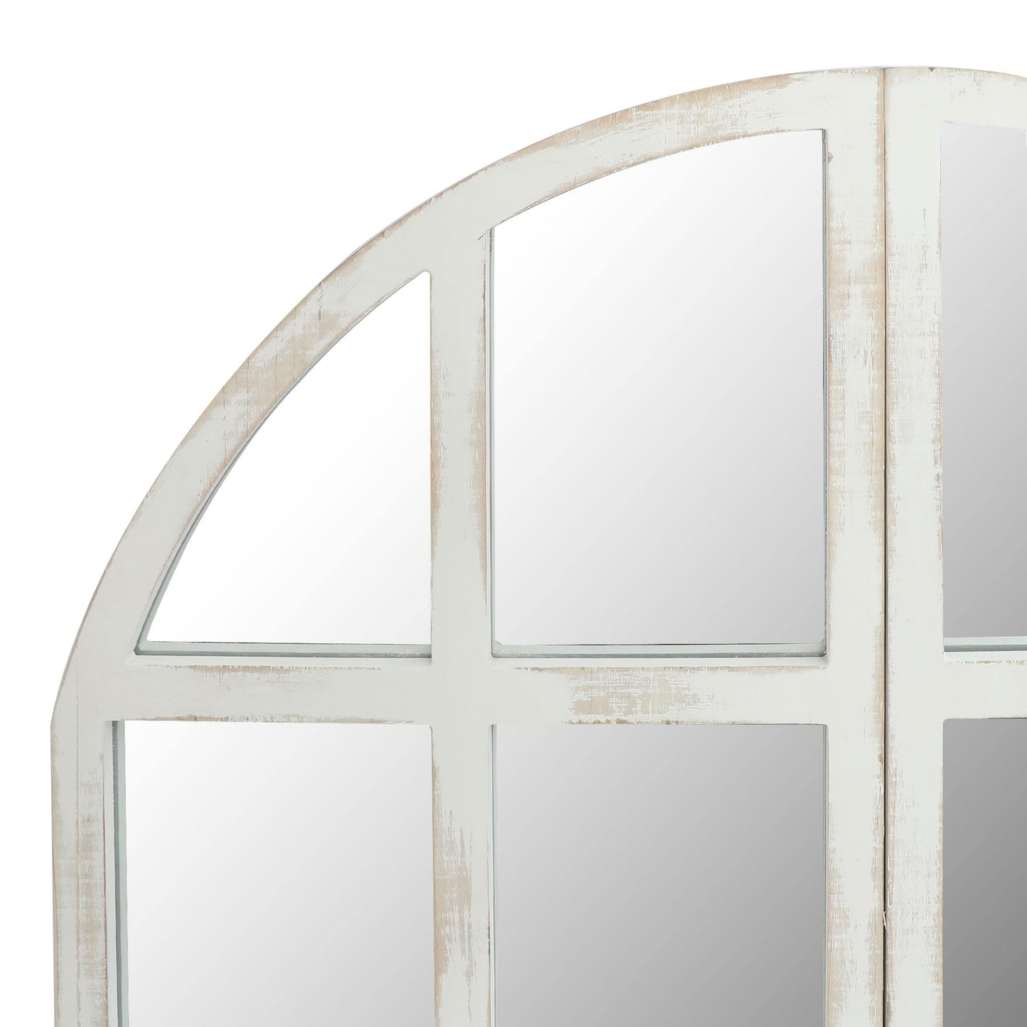FLORA Farmhouse Mirror, Arch Window Wall Mirror for Kitchen Bedroom Living Room Wall Decor, Set of 2