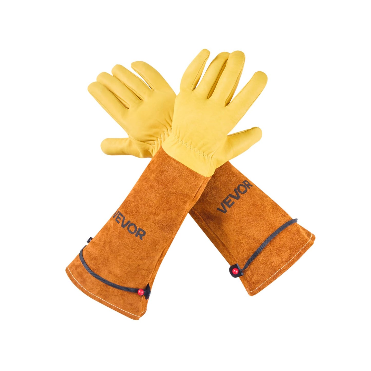 VEVOR Gardening Gloves, Thorn Proof & Puncture Resistant Garden Gloves with Elastic Cuff, 17.5 in Long-Sleeve Glove Rose Pruning Glove for Men & Women Weeding Digging Planting, Size M