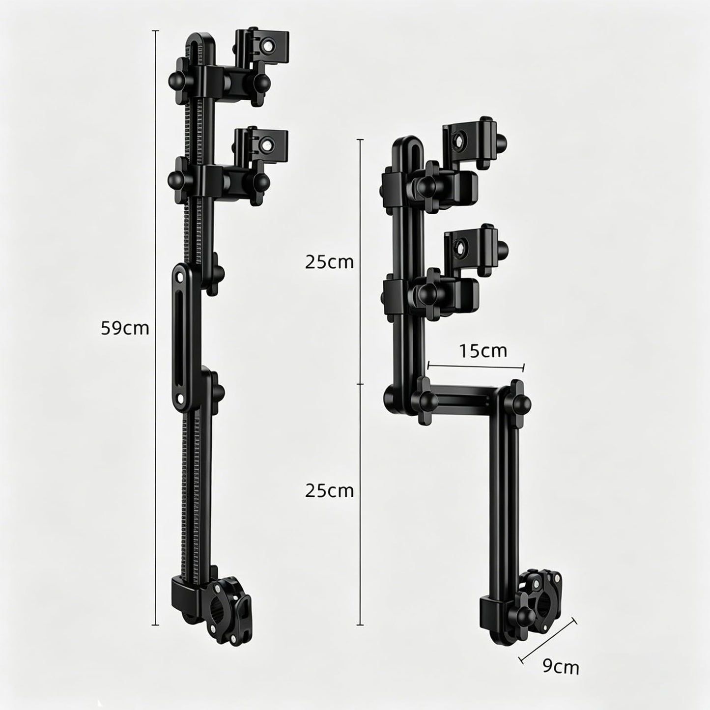Universal Umbrella Clamp Holder, for Wheelchair, Beach Chair, Kayak, Camping, Deck Railing - Heavy Duty 360° Gear Lock Adjustable Non-Slip Mount for Fishing, Baseball, Gardening