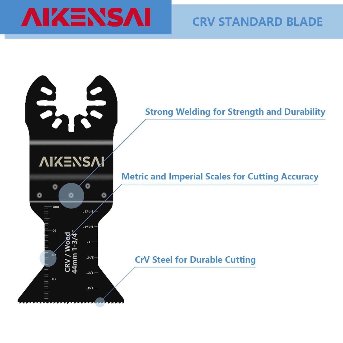 AIKENSAI 24 Pcs Oscillating Saw Blades Multitool Blades Wood and Metal Multi Tool Blades Kits Fit Dewalt Milwaukee Makita Bosch Dremel etc