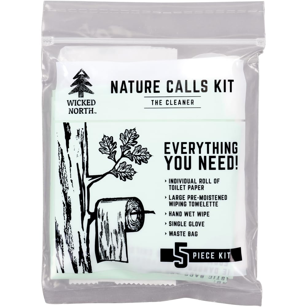 Wicked North Nature Calls 5-Piece Kit - The Complete Outdoor Bathroom Solution for Hunting, Camping, Hiking