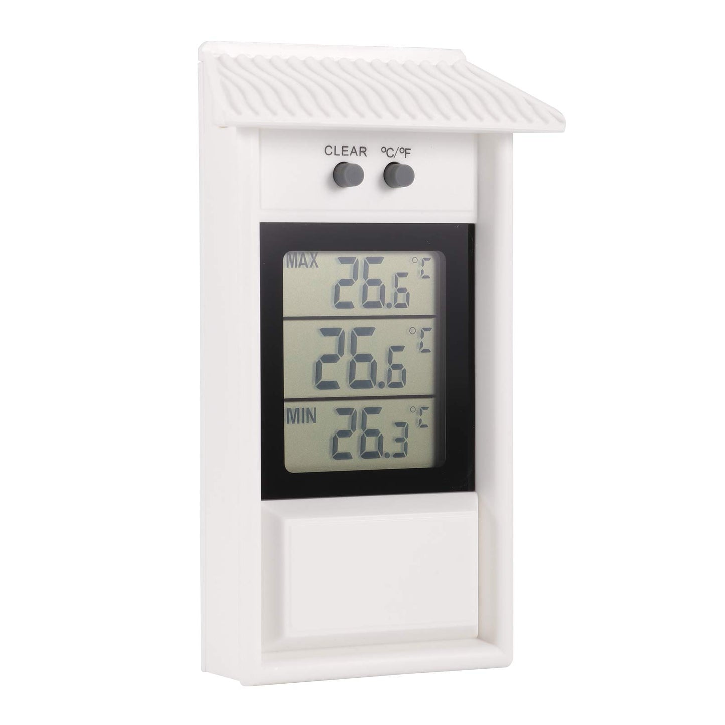 Houkiper Min Max Thermometer - Digital Greenhouse Thermometer with Hole Hook for Recording High Low Temperatures