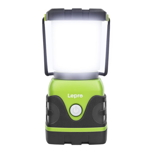 Lepro 1500LM Battery Powered LED Camping Lantern, Waterproof Tent Light with 4 Light Modes, Camping Essentials, Portable Lantern Flashlight for Camping, Emergency Light, Power Outage, Not Rechargeable