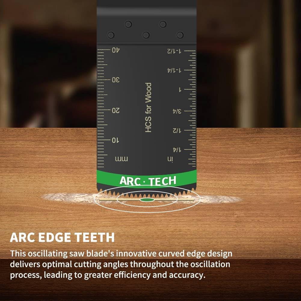 40PCS Multitool Blades kit Includes Titanium Multi Tool Blades Use in Wood Plastics Metal Cutting Removing Oscillating Blades with Quick Release Ideal Oscillating Tools Name Brands Replacement Blades