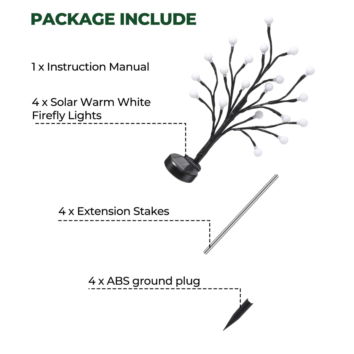 Laladeyek Solar Tree Shaped LED Lights Decorative Solar Lights for Garden Lawn Ornaments Outdoor Waterproof Charging Design Have 80 Lights Perfect for Garden Deals and Beautifying Outdoor Spaces