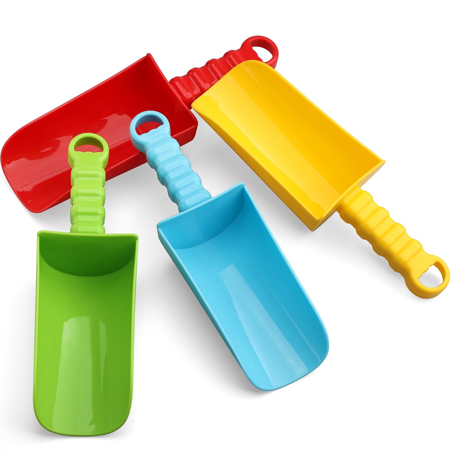 Jumbo 9" Beach Sand Shovels Toys for Kids Adults, Large Sand Beach Spade Scoop Garden Tools for Sandbox Kit Indoor Outdoor Digging Gardening, Beach Accessories Essential Gift for Travel 4 Pack