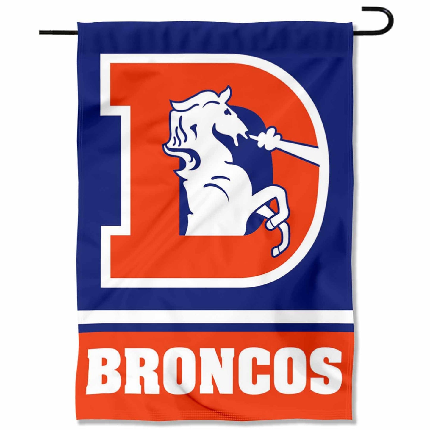 Denver Broncos Throwback Logo Double Sided Garden Flag
