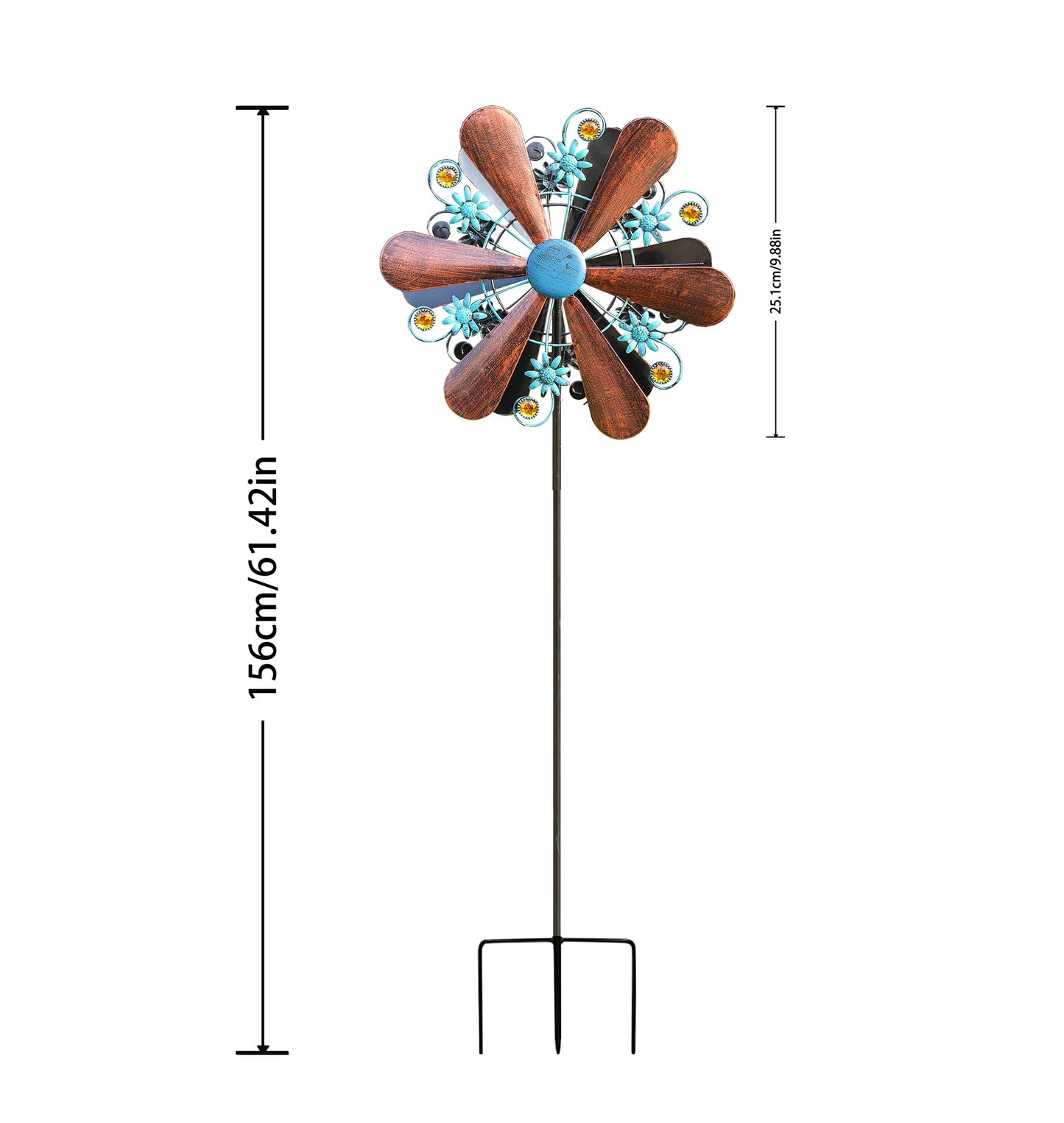 WENYLE Wind Spinners Outdoor Metal Large 360 Degrees Kinetic Wind Sculptures& Spinners Yard Art Outdoor Garden Decor