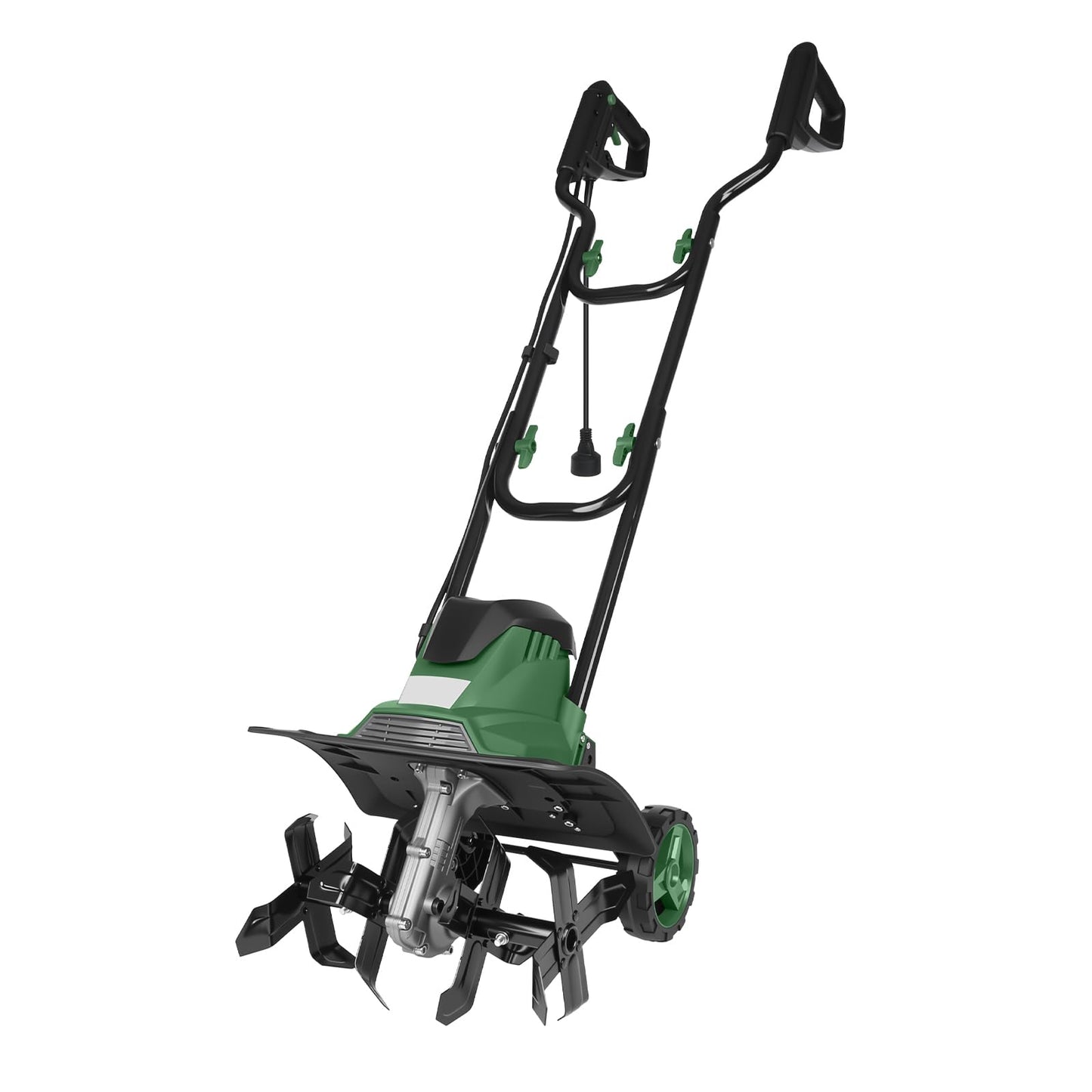 14-Inch Electric Tiller Cultivator, 10A 360RPM Corded Rototiller with 8.7-Inch Tillling Depth, 4X4 Steel Tines for Garden/Lawn/Yard/Soil Aeration/Soil Cultivation