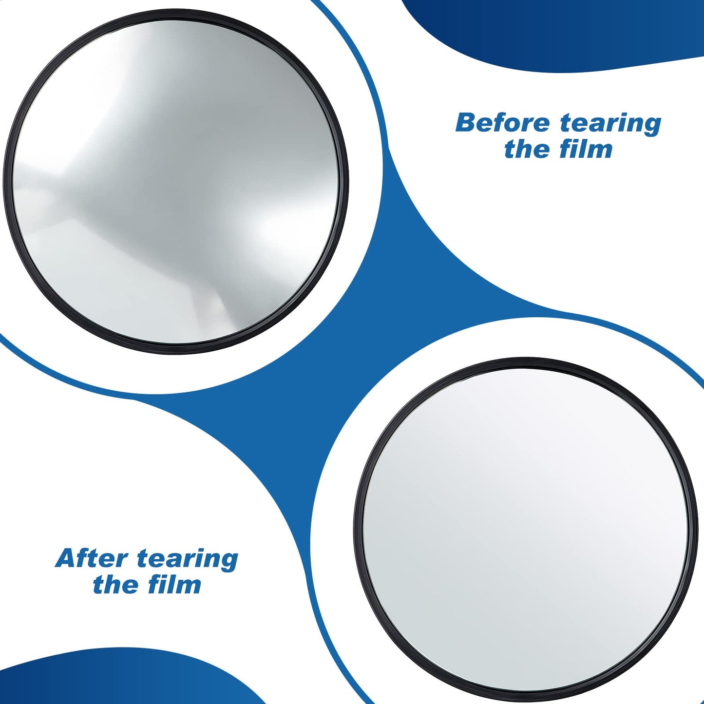 Maitys 2 Pcs Convex Mirror Acrylic Safety Security Traffic Corner Mirrors Adjustable Wide Angle View with Fixing Bracket for Indoor Outdoor Garage School Classroom Warehouse(26 Inch)