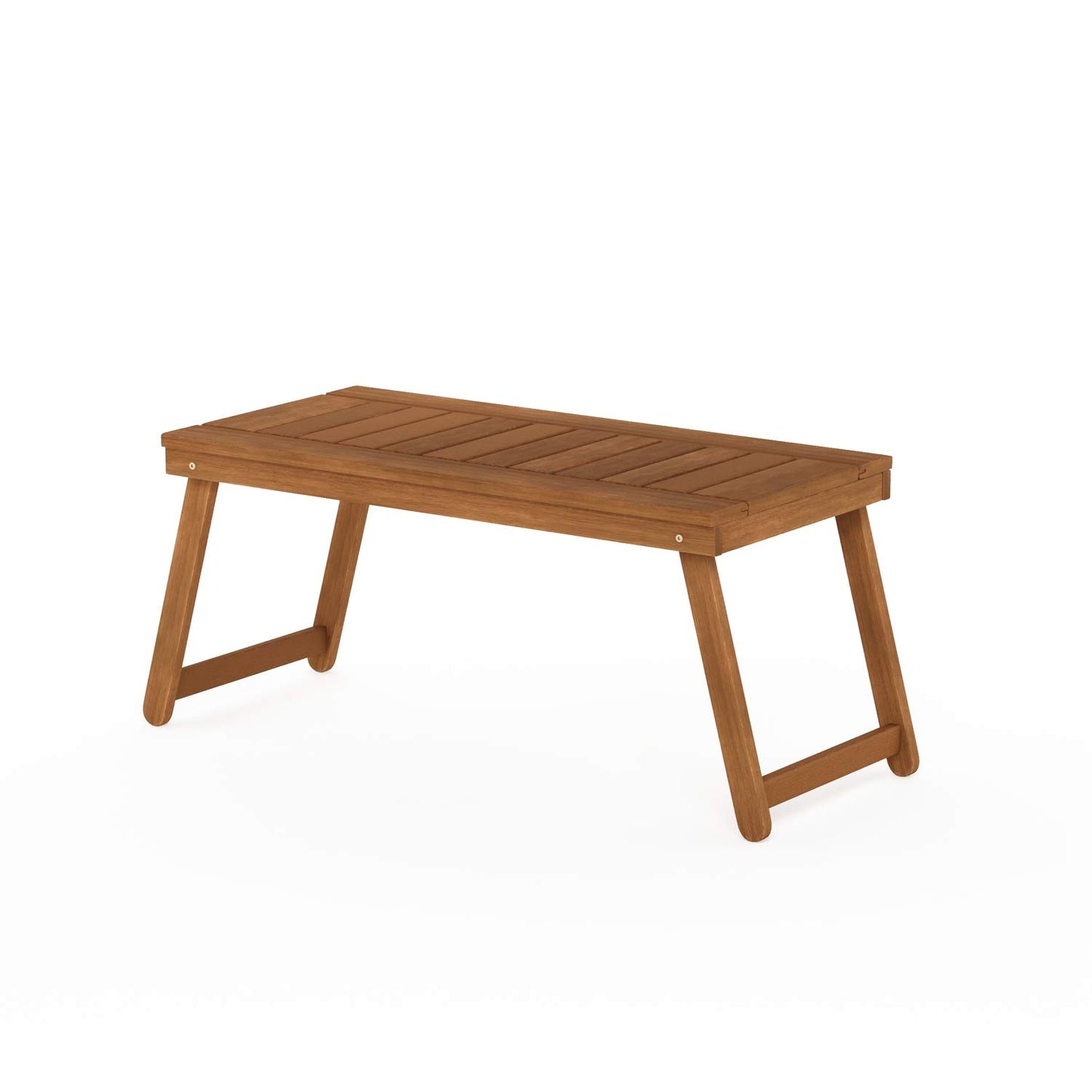 Furinno DALAM Patio Table, Folding Outdoor Side Table with Slatted Tabletop, Coffee Table, for Indoor, Balcony, Patio, Garden, Porch, Natural