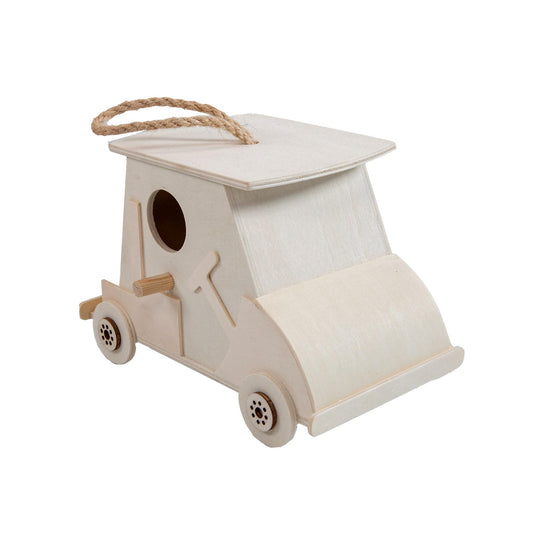Berfutall - DIY Wooden Bird House & Feeder for Outdoors, Hanging Birdhouse for Cardinals, Bluebirds & More (Cottage Style) (Beige, A)