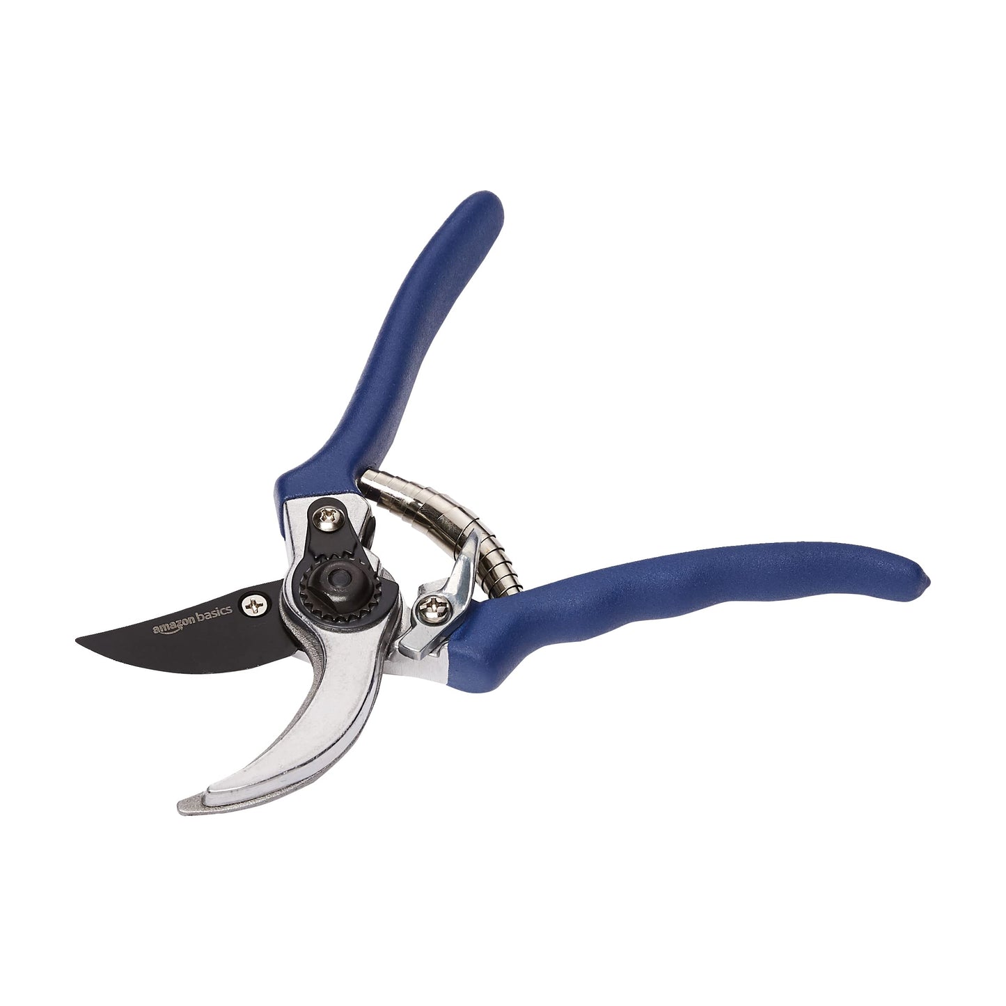 Amazon Basics Professional Bypass Pruning Shears, Garden Clippers, 8-inch Steel Hand Pruners, Rust Resistant with Ergonomic Non-Slip Grip for Trimming Plants and Cutting Flowers, Blue