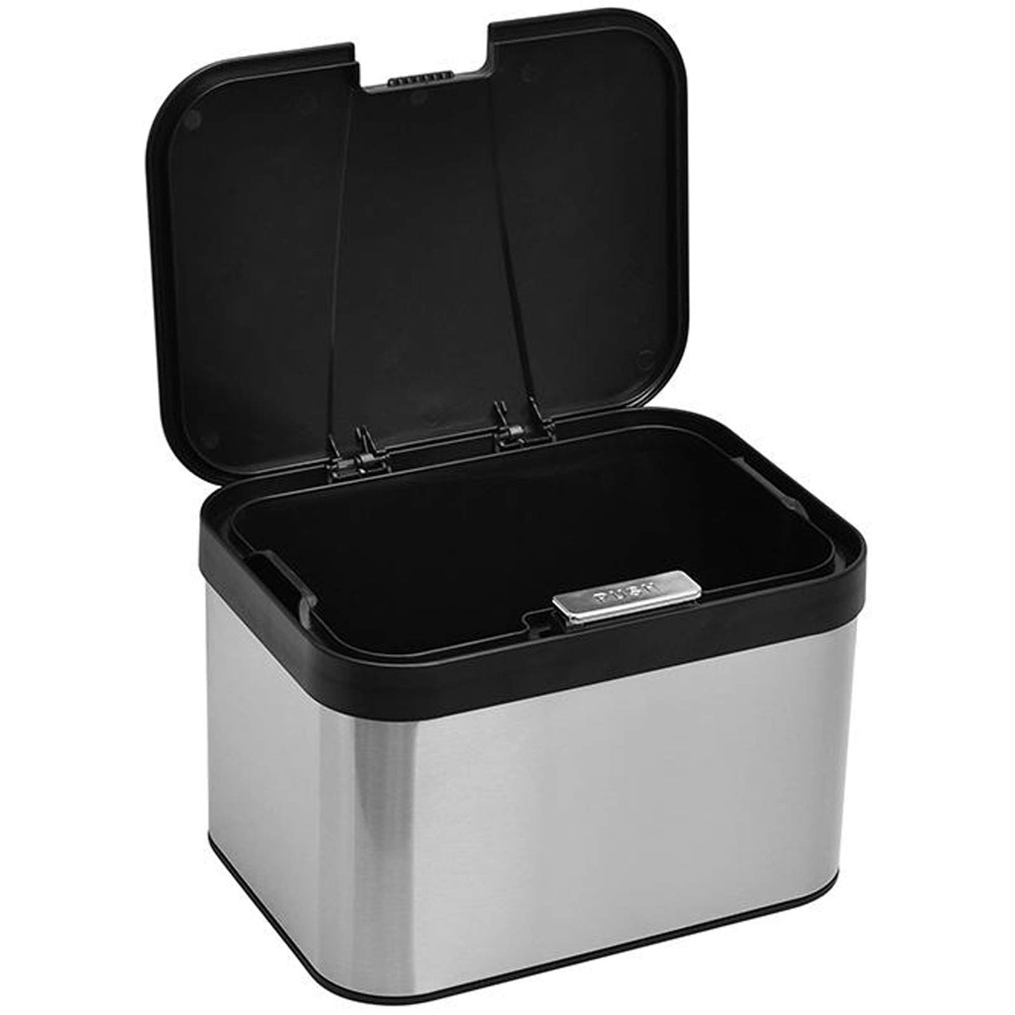 Dullrout Compost Bin for Countertop, Compost Bucket Indoor Sealed, Food Waste Caddy, 1.13 Gallon Kitchen Compost Container with Lid, Compact and Easy Clean, Black Matte