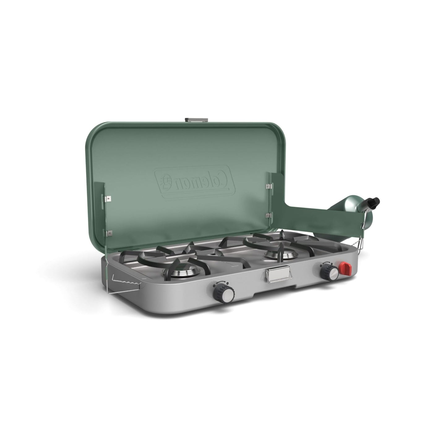 Coleman Cascade 3-in-1 Outdoor Camp Stove, Portable Cooktop with Included Cast-Iron Grill & Griddle Accessories, 24,000 BTUs of Power for Camping, Tailgating, Grilling