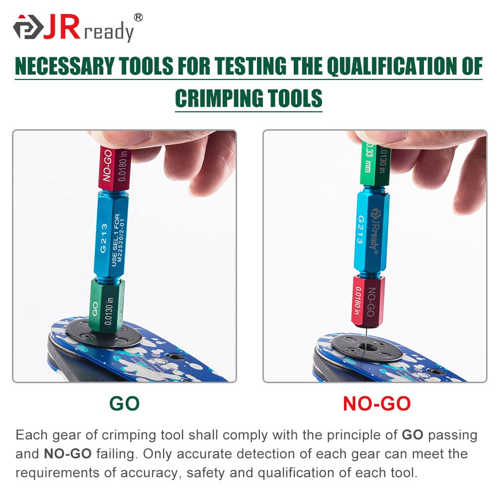 JRready NEW AS2 Adjustable Indent Crimp Tools M22520 2 01 Standard Aviation Crimper for Miniature and Sub-miniature Connectors 32 to 20 AWG wire harness