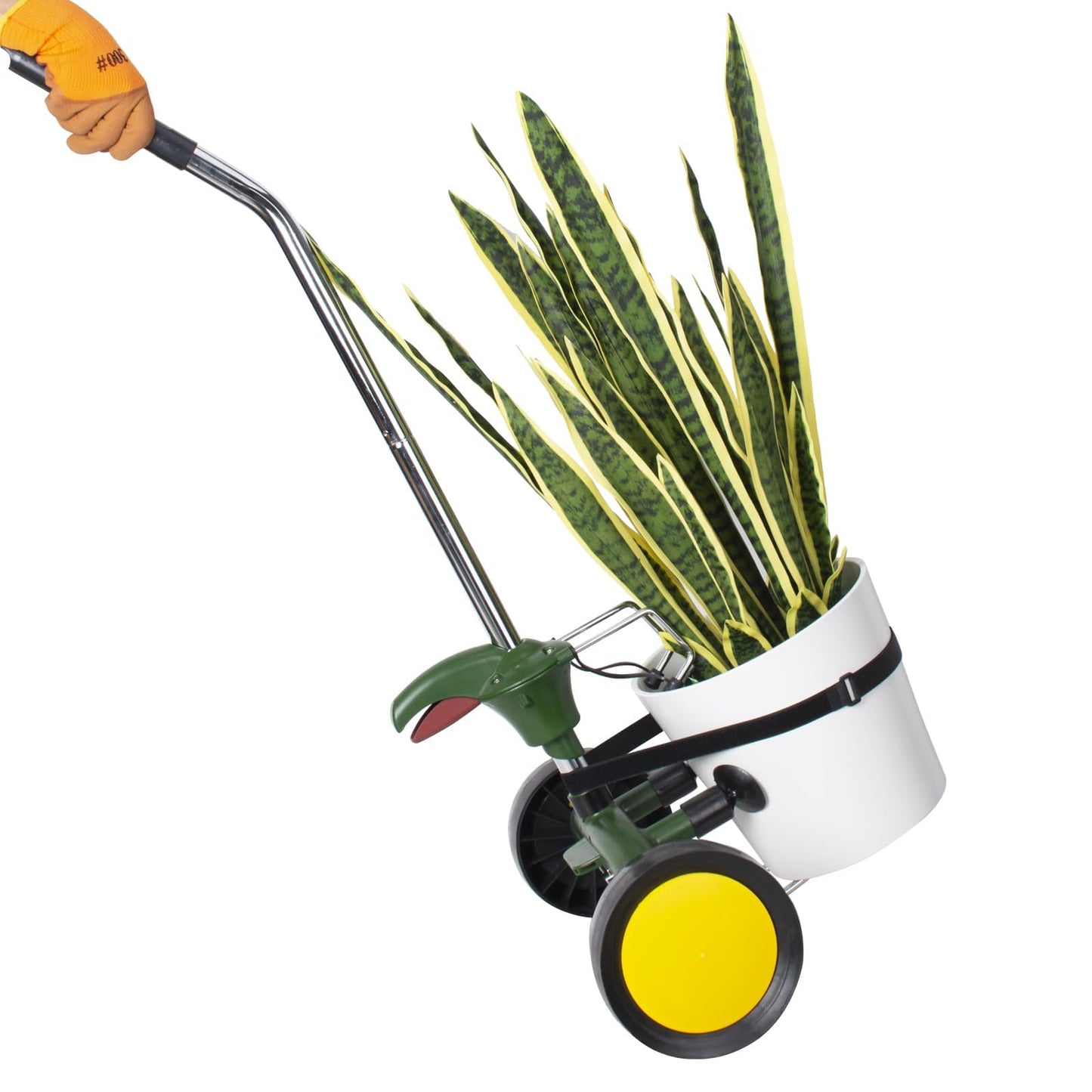 EZwoks Plant Caddy Plant Dolly with Wheels Heavy Duty,Adjustable Grabbing Arm Plant Rollers for Outdoor Plants,Fits Pots from 8" to 30" High & Max 165 Lbs Weight Capacity