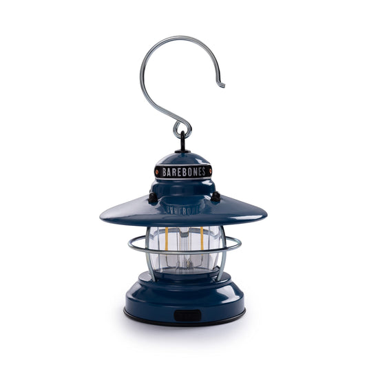 Barebones Edison Mini Lantern – Ocean Blue, Vintage LED Camping Lantern with Adjustable Brightness – Compact Weatherproof Outdoor Lantern for Hiking, Tents, Fishing, and Home Decor