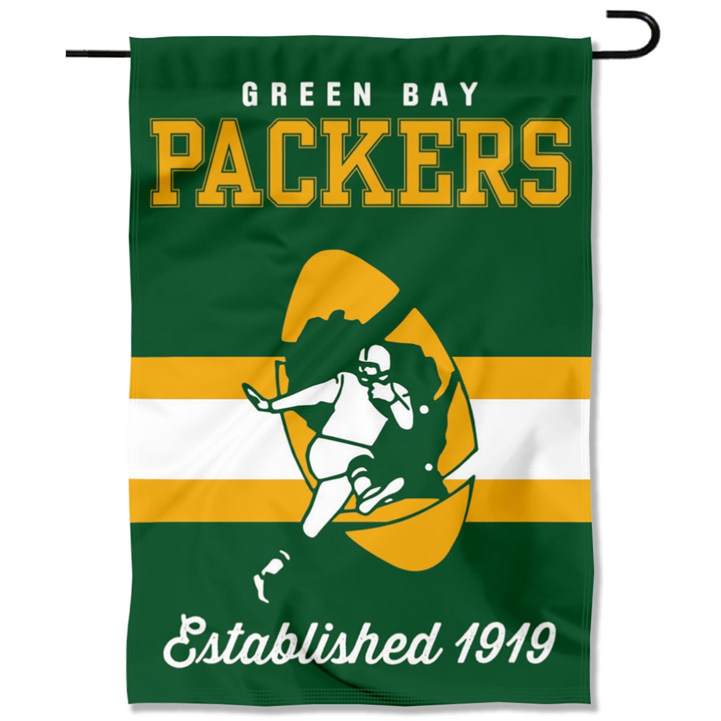 Green Bay Packers Vintage Stripes Garden Flag Double Sided Banner