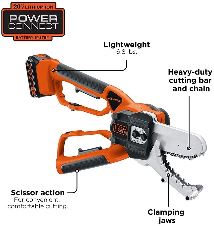 BLACK+DECKER 20V MAX* Garden Loppers Cordless Chainsaw, Loppers for Tree Trimming Heavy Duty (LLP120)
