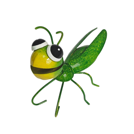 FKKsparkler Metal Grasshopper Garden Decor Outdoor Wall Art Decor Colorful Outdoor Sculpture Yard Art Patio Entryways Unique Home Accent-Green