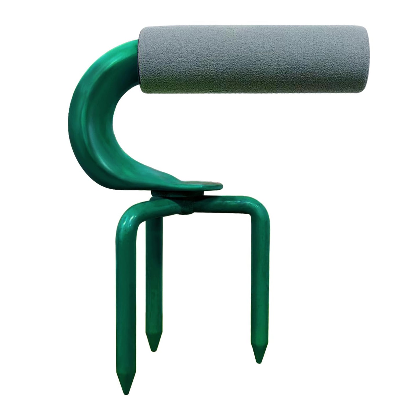 Hand Tiller - Small Garden Claw Hand Cultivator with 3 Metal Prongs for Weeding & Aerating Soil, Yard Soil Loosener Tool for Pots, Raised Beds, Vegetable Patches (Dark Green)