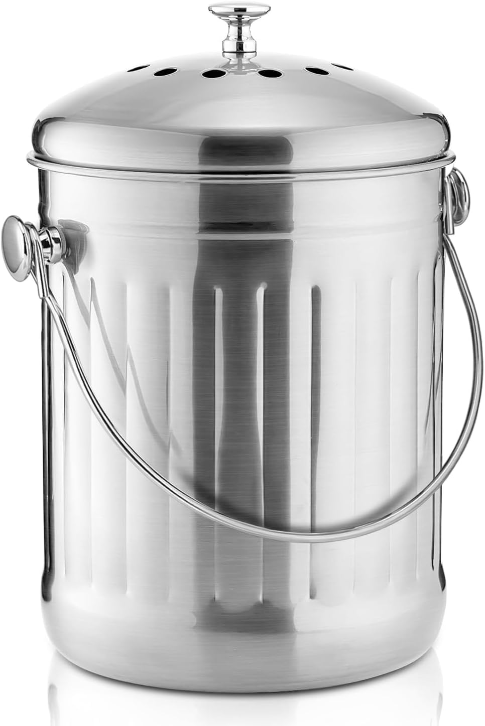 DOZENEGG Compost Bin 1 Gallon - Countertop Compost Pail