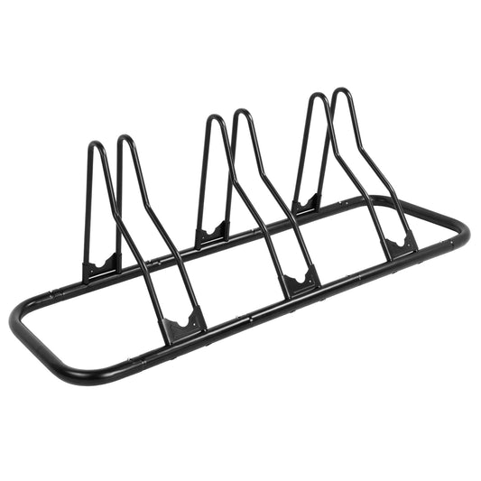 CyclingDeal Bicycle Floor Parking Rack Stand - for Mountain MTB Road Bike - Indoor Home Garage Storage - Classic 3 Bikes